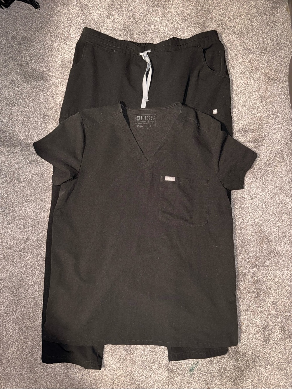 Figs Womens scrub set- Black L/LP